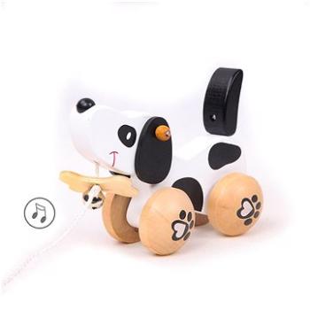 Teddies Psík so zvončekom ťahací drevo (6927049001604)