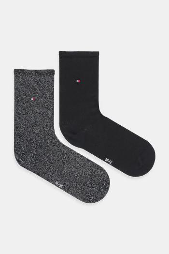 Ponožky Tommy Hilfiger 2-pak čierna farba, 371221