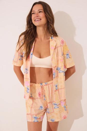 Pyžamo women'secret dámske, oranžová farba, bavlnené, 3132119