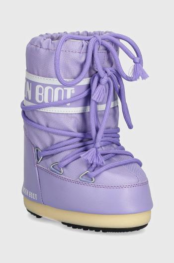 Detské snehule Moon Boot ICON NYLON fialová farba, 80D1400440