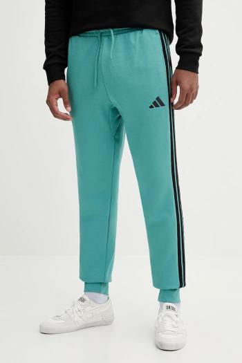 Tepláky adidas Essentials tyrkysová farba, s nášivkou, JX0711