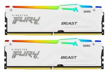 KINGSTON DIMM DDR5 32GB (Kit of 2) 6000MT/s CL30 Non-ECC FURY Beast RGB EXPO, Biela