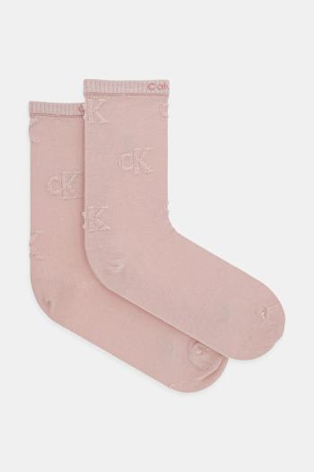 Ponožky Calvin Klein Jeans dámske, ružová farba, 701232643