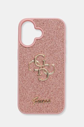 Puzdro na mobil Guess iPhone 16 ružová farba, GUHCP16SHG4SGP