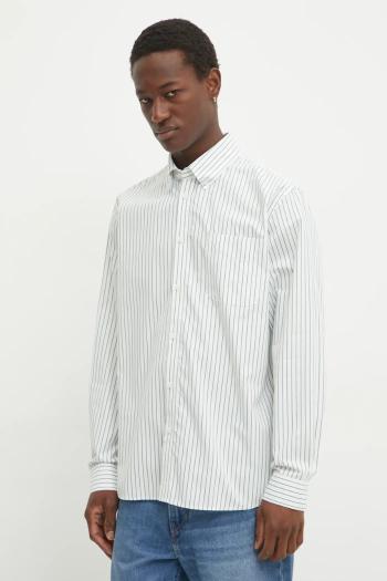 Bavlnená košeľa Les Deux pánska, biela farba, regular, s golierom button-down, LDM410206