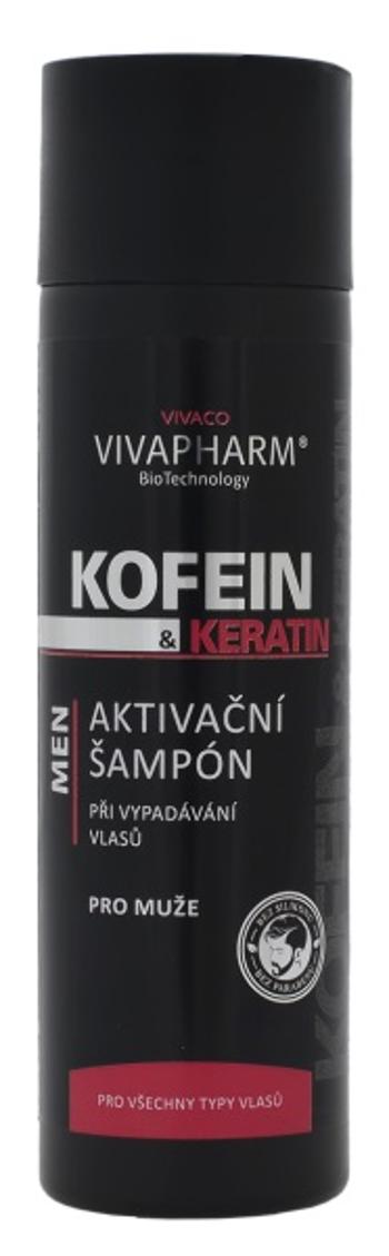 VIVAPHARM Kofeínový šampón s keratínom pri vypadávaní vlasov pre mužov 200 ml