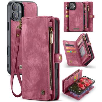 WALLET Ochranný kryt s peňaženkou 2v1 pre Apple iPhone 16 Plus červený