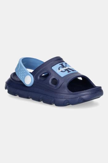 Detské šľapky Calvin Klein Jeans tmavomodrá farba, V1X2-83025