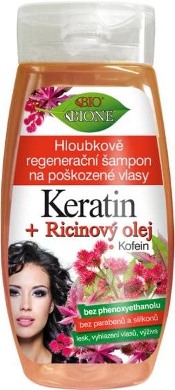 Sampon BIONE COSMETICS Bio Keratin + Ricinusolaj Regeneráló sampon 260 ml