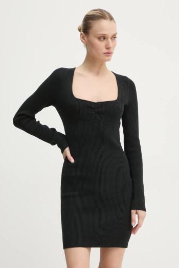 Šaty Hollister Co. čierna farba, mini, priliehavá, KI359-4333