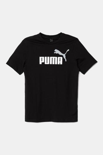 Detské bavlnené tričko Puma ESS 2 COLOR No.1 Logo Tee čierna farba, s potlačou, 685778