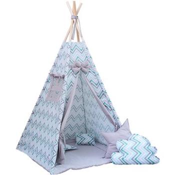 BabyTýpka teepee Cikcak mint grey (859420122227)