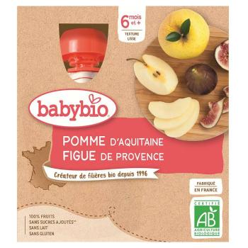 BABYBIO Jablko a figa 4 x 90 g