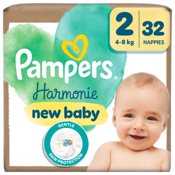 PAMPERS Harmónia New Baby 2 Plienky 4-8 kg, 32 ks
