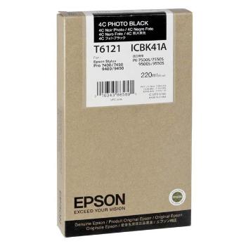 EPSON T6121 (C13T612100) - originálna cartridge, fotočierna, 220ml