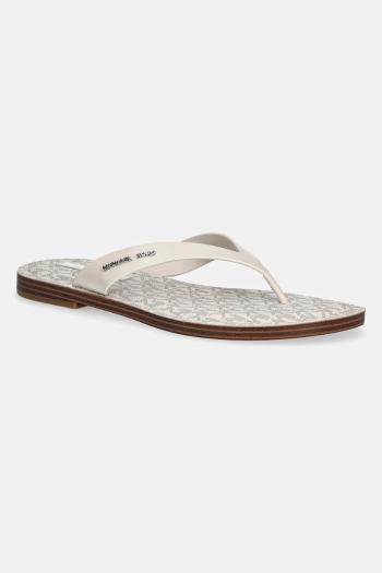 Šľapky MICHAEL Michael Kors Koko dámske, béžová farba, na plochom podpätku, 40S5KOFA2L.289