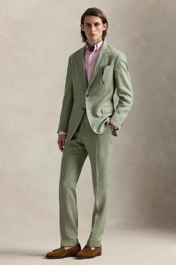 Nohavice Polo Ralph Lauren pánske, zelená farba, rovné, 715966928