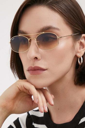 Slnečné okuliare Ray-Ban dámske, béžová farba, 0RB3719