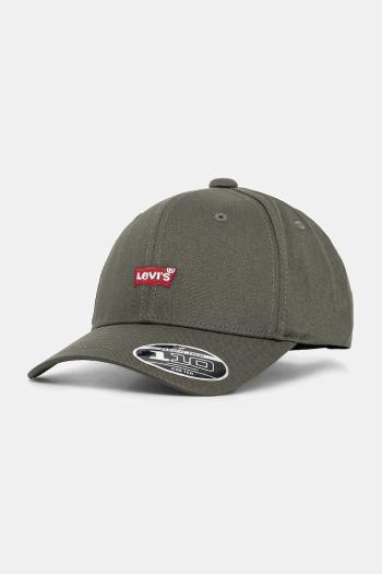 Šiltovka Levi's zelená farba, jednofarebná