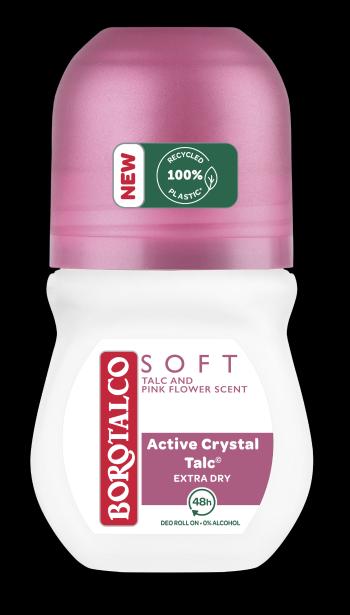 BOROTALCO Soft Talc and Pink Flower, Roll-on dezodorant pre ženy 50 ml