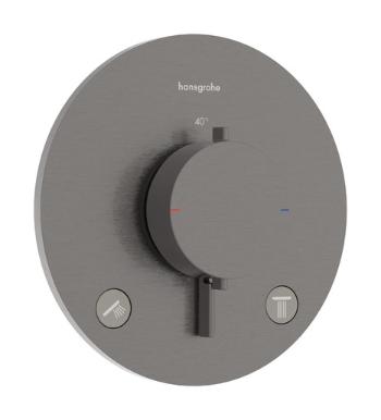 Sprchová a vaňová batéria Hansgrohe Ecostat Comfort S bez podomietkového telesa kartáčovaný čierny chróm 33715340