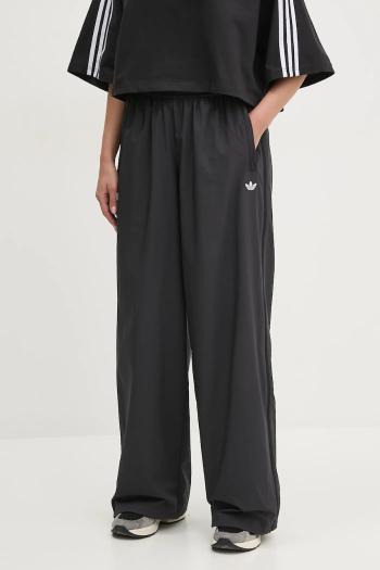 Tepláky adidas Originals WOVEN TP dámske, čierna farba, s nášivkou, JX9206