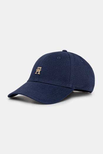 Bavlnená šiltovka Tommy Hilfiger tmavomodrá farba, s nášivkou, AW0AW17631