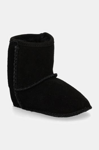 Semišové topánky pre bábätká UGG I BABY CLASSIC čierna farba