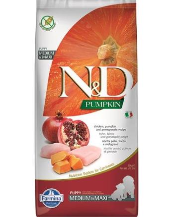 Farmina N&D dog PUMPKIN (GF) puppy medium & maxi, chicken & pomegranate 12kg