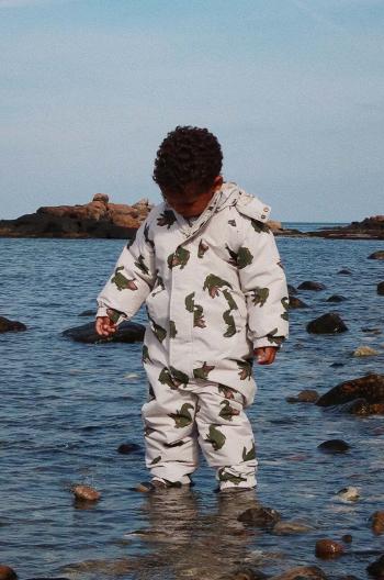 Detský zimný overal Konges Sløjd NOHR SNOWSUIT PRINT béžová farba, KS101277
