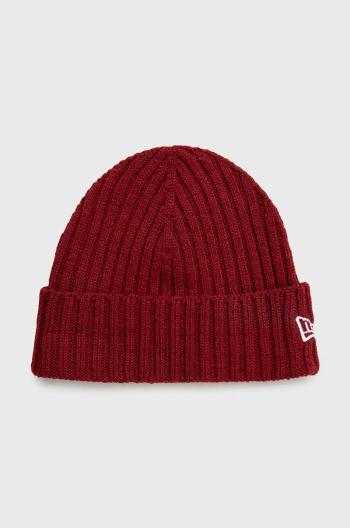 Čiapka New Era Cuff Beanie bordová farba, 60364239