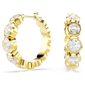 Swarovski Módne pozlátené náušnice kruhy Imber 5711483