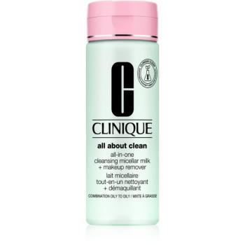 Clinique All About Clean All-in-One Cleansing Micellar Milk + Makeup Remover jemné čistiace mlieko pre zmiešanú až mastnú pokožku 200 ml