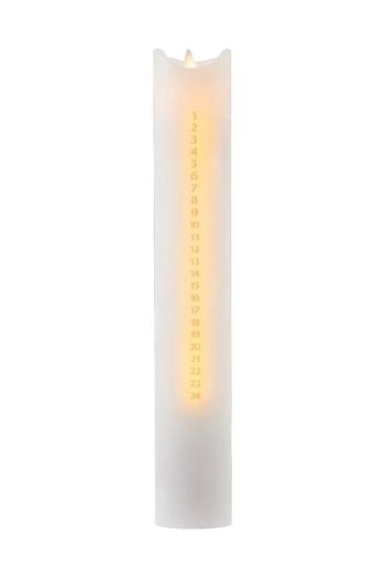Led adventná sviečka Sirius Sara biela farba