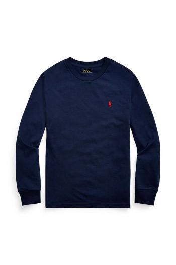 Detská bavlnená mikina Polo Ralph Lauren tmavomodrá farba, jednofarebná, 323843804002