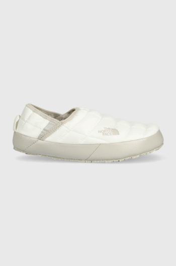 Papuče The North Face THERMOBALL TRACTION MULE V biela farba, NF0A3V1H32F1