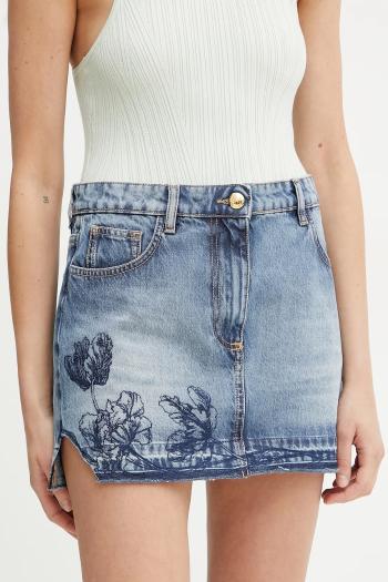 Rifľová sukňa Elisabetta Franchi mini, puzdrová, GJ34N51E2
