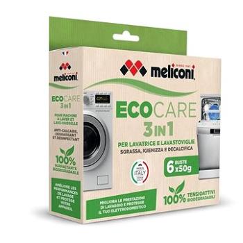 MELICONI green line 3 v 1 čistiaci prášok pre práčky a umývačky – 6 vreciek × 50 g (621022)