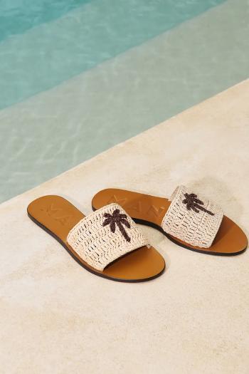 Šľapky Manebi Leather Sandals dámske, biela farba, Q 5.1 Y0
