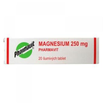 PHARMAVIT Magnesium 250 g 20 šumivých tabliet