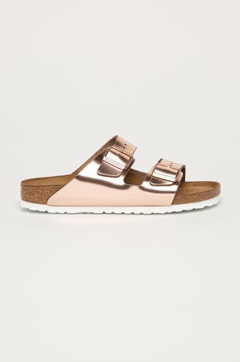 Kožené šľapky Birkenstock Arizona SFB dámske, ružová farba, 952093