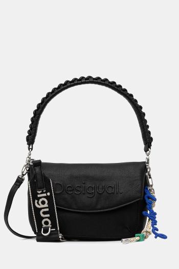 Kabelka Desigual HALF LOGO TROKEL BLA čierna farba, 25WAXPAL