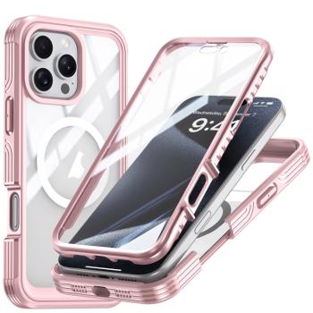 DUAL MAGSAFE Obojstranný ochranný kryt pre Apple iPhone 16 Pro ružový