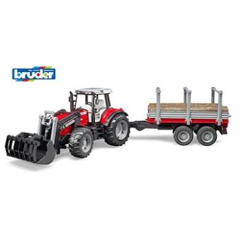 Bruder Farmer – Massey Ferguson traktor s vlekom (4001702020460)