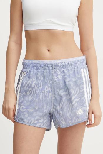 Bežecké šortky adidas Performance Own The Run fialová farba, vzorované, vysoký pás, JD7759