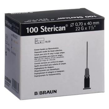 Injekčná ihla PH 0.7 x 40 22 G 1 1/2 čierna Sterican 100 kusov