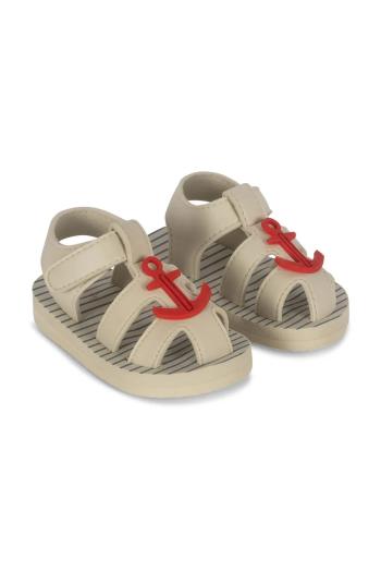 Detské sandále Konges Sløjd SABLE SANDAL. béžová farba, KS102574