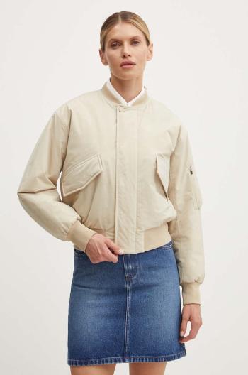 Bunda A.P.C. blouson haley dámska, béžová farba, prechodná, PSAIY.F02843