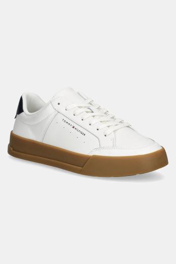 Tenisky Tommy Hilfiger TH COURT MIX LTH biela farba, FM0FM05489