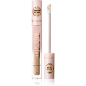 Makeup Revolution Skin Silk Under Eye Brightener & Concealer rozjasňujúci korektor odtieň Medium Yellow 4 ml